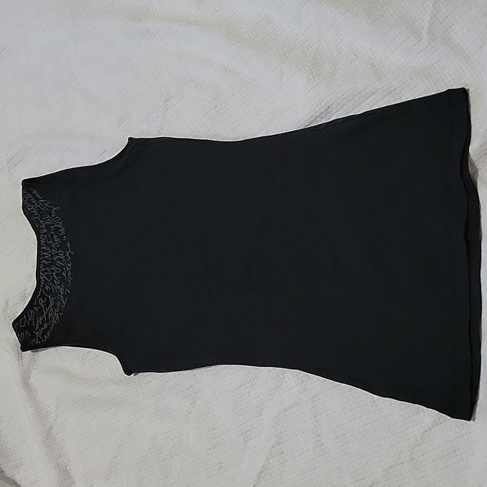 Express Black Embellished Scoopneck Ribbed Tank Small Mint Condition - Picture 4 of 9